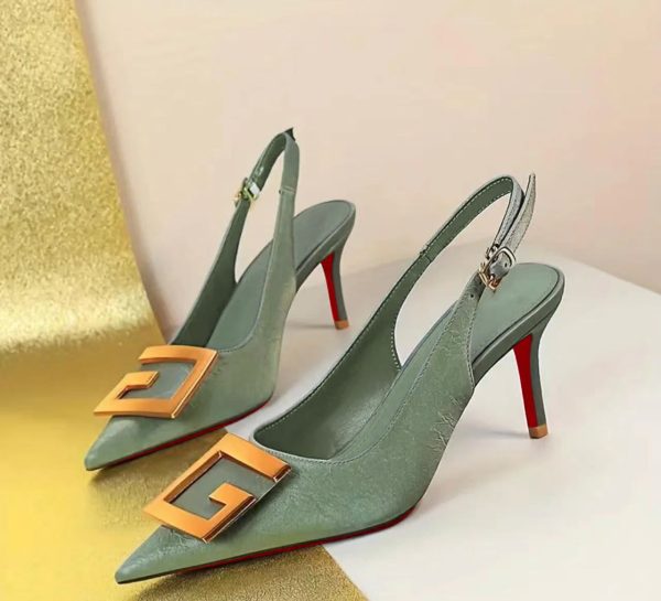 Slingback-Women-Pumps-Fashion-Soft-Heels-Shoes (S4715)