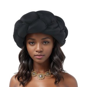 African Raw Silk Turban Cap For Women (B31741) - Image 7