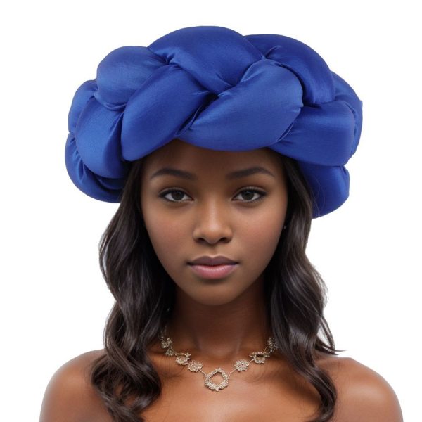 African Raw Silk Turban Cap For Women (B31741)