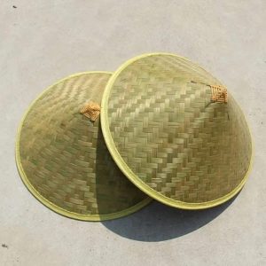 Women Sun Protective Conical Bamboo Hat - Image 2