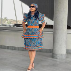 Traditional African-Print Dress (AF-)566 - Image 2