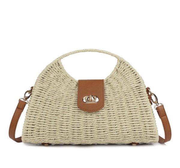 Women's Straw Bag Vacation Beach Bag (B24)