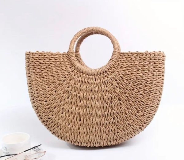 Braided Design Straw Bag (B24)