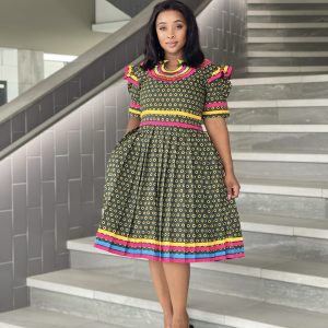 African Traditional Ankara Dress (AF940) - Image 2