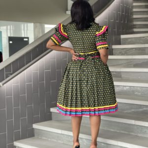 African Traditional Ankara Dress (AF940) - Image 3