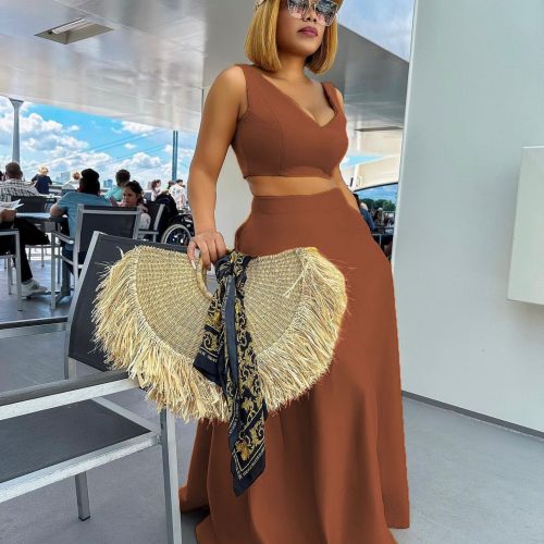 Crop Tops and Long Skirts Matching Set (C735)