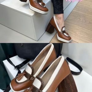 Woman High End Square Pointed Chunky Heels (S-4758) - Image 3