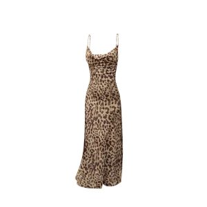 Elegant Animal Print Sleeveless Dress (A1266) - Image 4