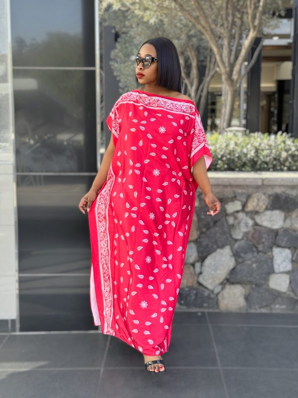 Woman Long Silky Dress with Scarf (B31801)