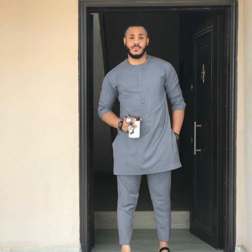 African Long Sleeve 2 Piece Set For Gentlemen