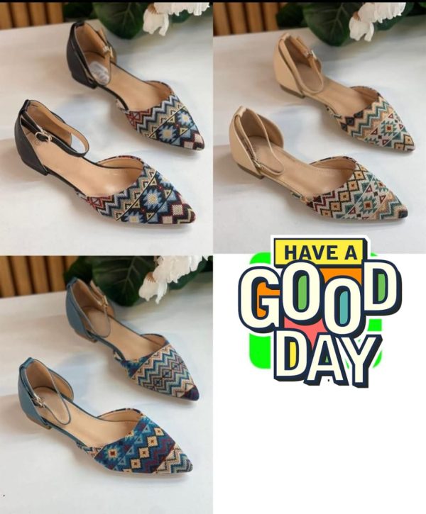 African Pattern Ladies Slip-on Pumps Shoes (FC-1466)