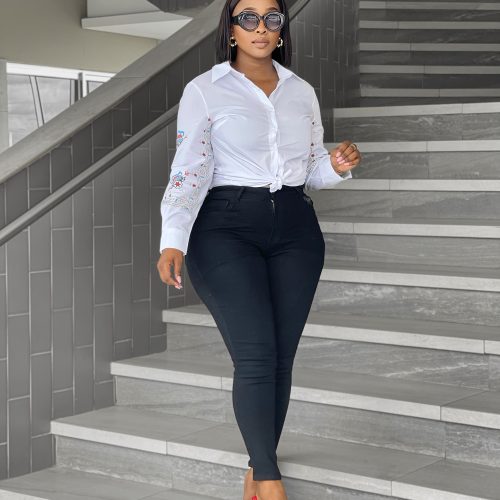 High Waisted Skinny Jeans (5470)