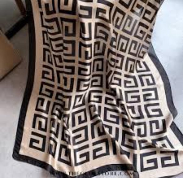 Designer Print Silk Satin Scarf