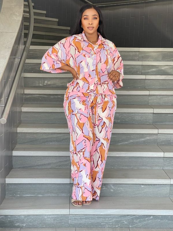 Multi Color Oversized Two Piece Set (C3473)