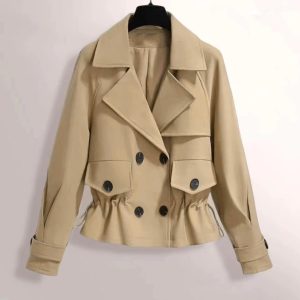 Double Breasted Cropped Jacket (C4344)