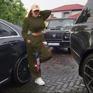 Abstract Print Long Sleeve Loose-Fit Set 2 Piece Outfit (C5550) - Image 2