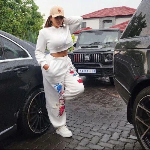 Abstract Print Long Sleeve Loose-Fit Set 2 Piece Outfit (C5550)