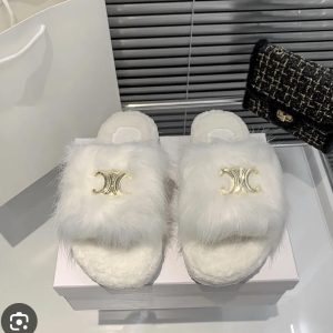 Women's Suede Slippers with Metal Buckle (9933) - Image 2