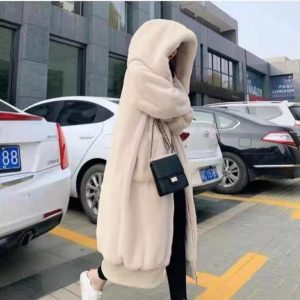 Women Oversized Thick Warm Hooded Long Faux Fur Coat (C4349) - Image 3