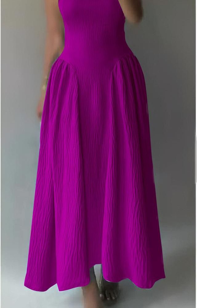 Elegant Strappy Bubble Hem Dress (D5532)