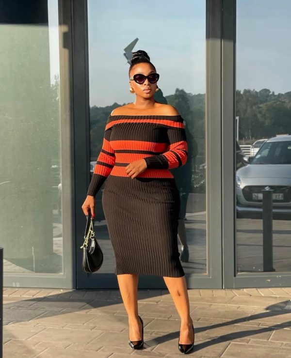 Women Sexy Off Shoulder Long Sleeve Bodycon Dress (B31525)