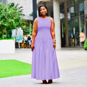 Elegant Sleeveless O-Neck Long Dress (A1366) - Image 2
