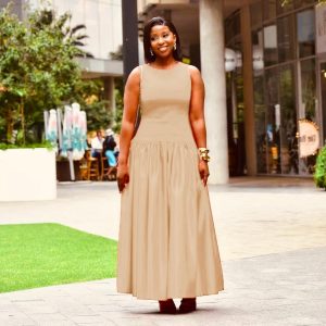 Elegant Sleeveless O-Neck Long Dress (A1366) - Image 3