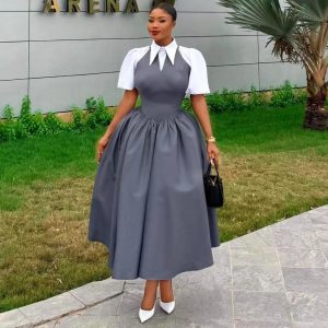 Elegant Sleeveless Mid dress and Shirt Set (C790)