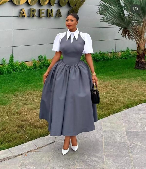 Elegant Sleeveless Mid dress and Shirt Set (C790)