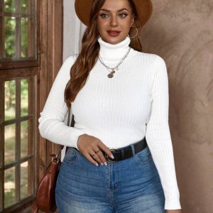 Solid Color  Long sleeve Poloneck