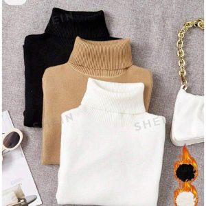 Solid Color  Long sleeve Turtleneck
