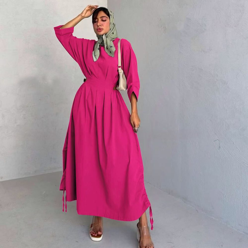 Elegant High Neck Long Sleeves  Dress (D5831)