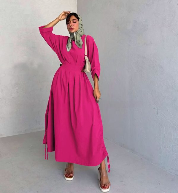 Elegant High Neck Long Sleeves  Dress (D5831)