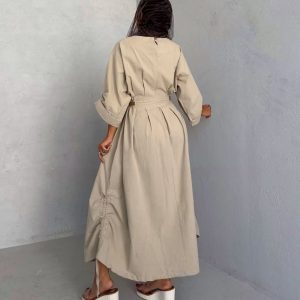 Elegant High Neck Long Sleeves  Dress (D5831) - Image 4