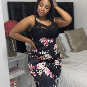 Floral Print Bodycon Night Dress