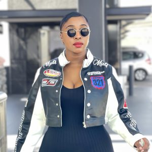 Unisex Letter Embroidery Motorcycle Cropped Jacket (B-2899)