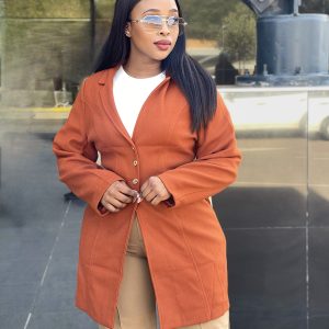 Women's Casual Resort Style Woolen Fitted Jacket (YD-375)