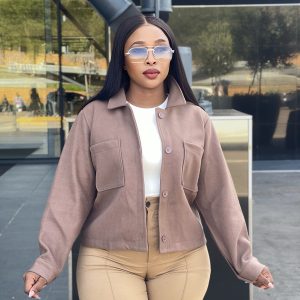 Woman's Lapel Long Sleeve Jacket  (A1054)