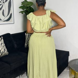 Woman's Polka Dot Skirt and Top Set (C3439) - Image 3