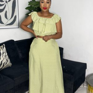 Woman's Polka Dot Skirt and Top Set (C3439) - Image 2