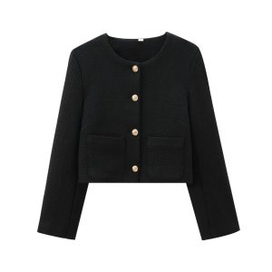 Woman's Single-breasted Long Sleeve Jacket (A1330) - Image 2