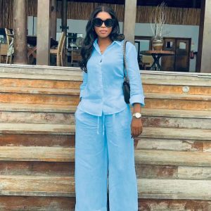 Women's Long Sleeve Shirt And Pants Set